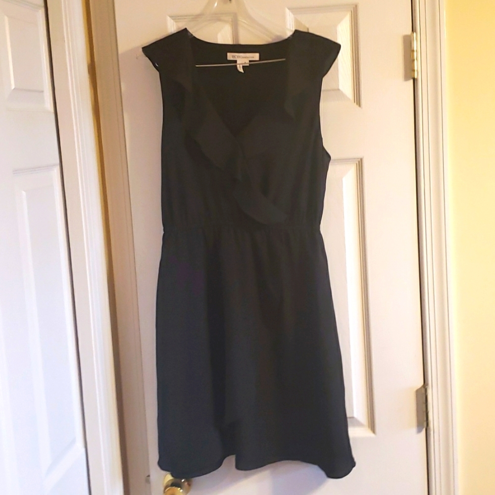 BCBGeneration Black ruffled dress Medium Womans
